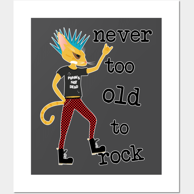 never too old to rock Wall Art by uncutcreations